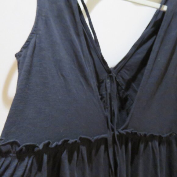 AMERICAN EAGLE Sunchaser Knit V-Neck Jumpsuit Black Wide Leg Lounge XS NWT - Picture 10 of 13